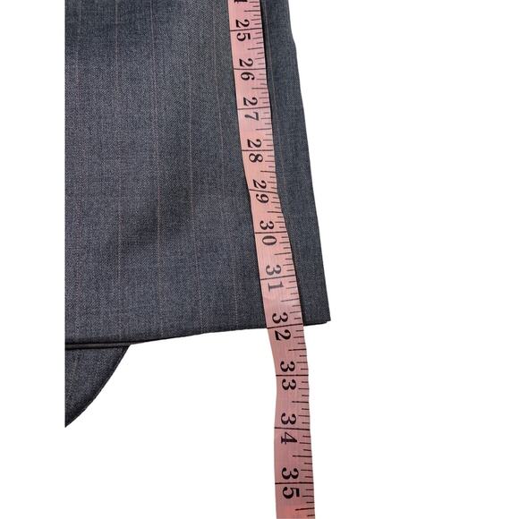 Ralph Lauren Jacket Mens 44R Gray Pinstripe 92% Wool 8% Cashmere Two Button - Picture 8 of 12